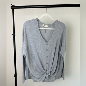 Molly Green Button Up Tie Sweater